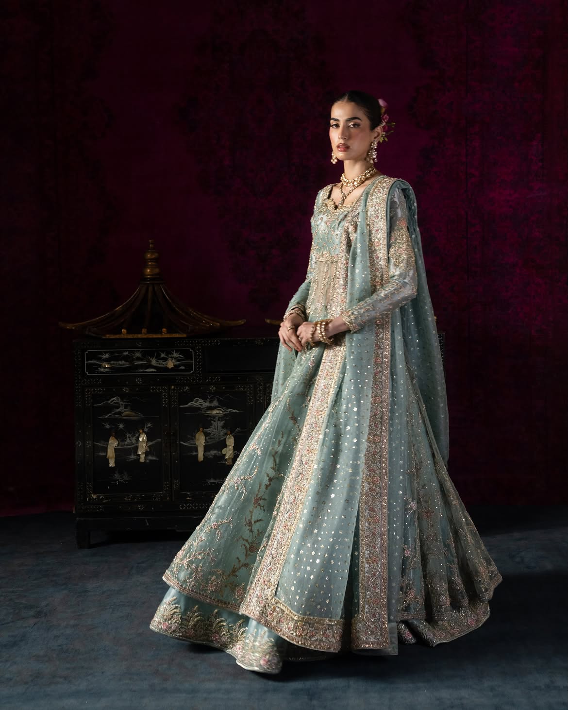 FLARED FEROZI PISHWAS FOR BRIDAL