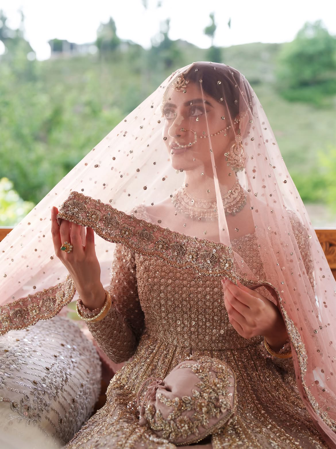 DUSTY PASTEL BRIDAL LEHENGA