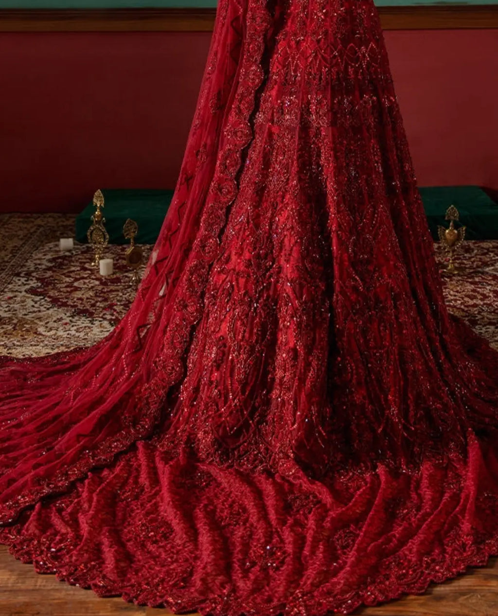 PROPER RED BRIDAL LEHENGA