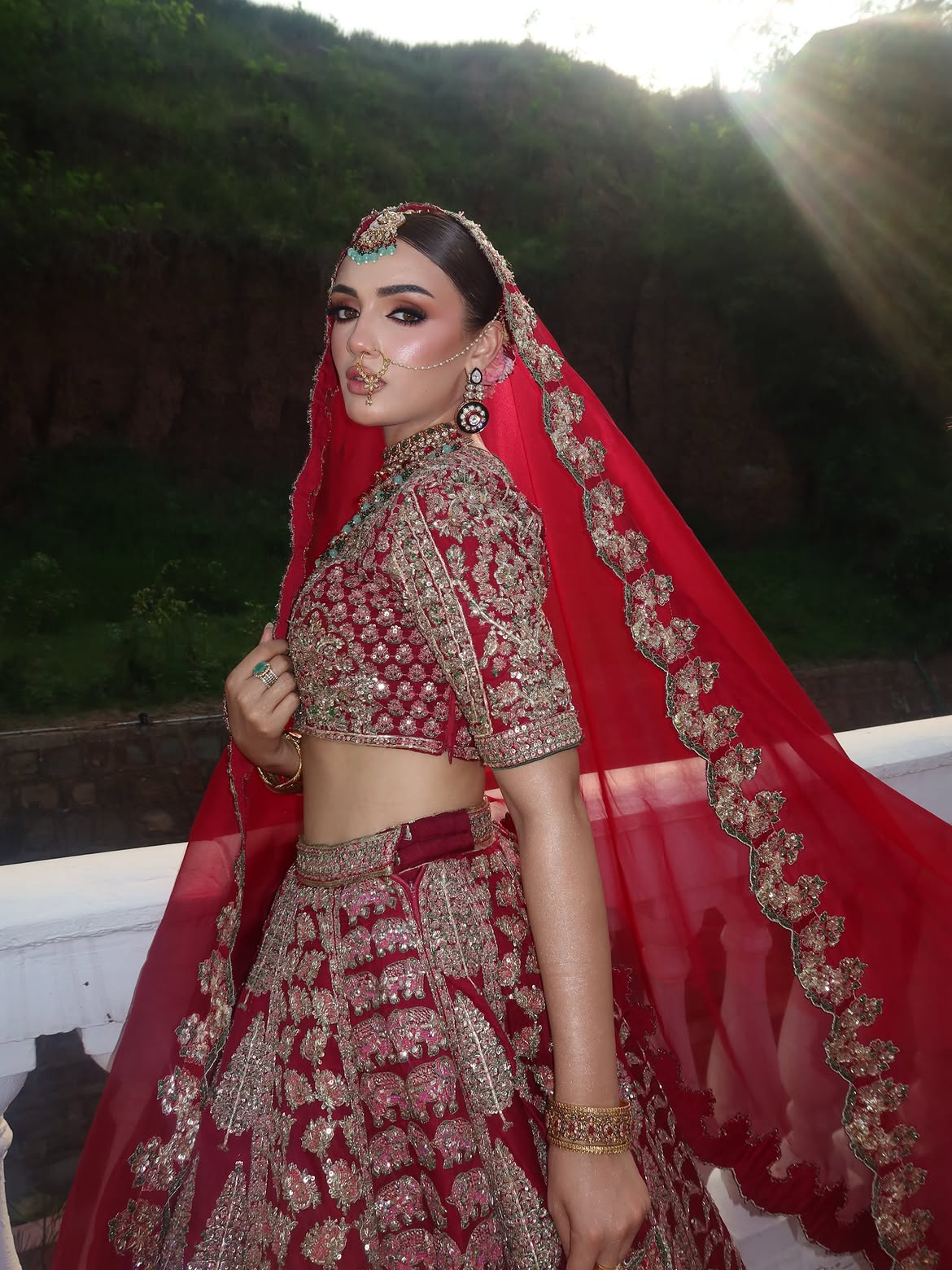 RED BRIDAL LEHENGA