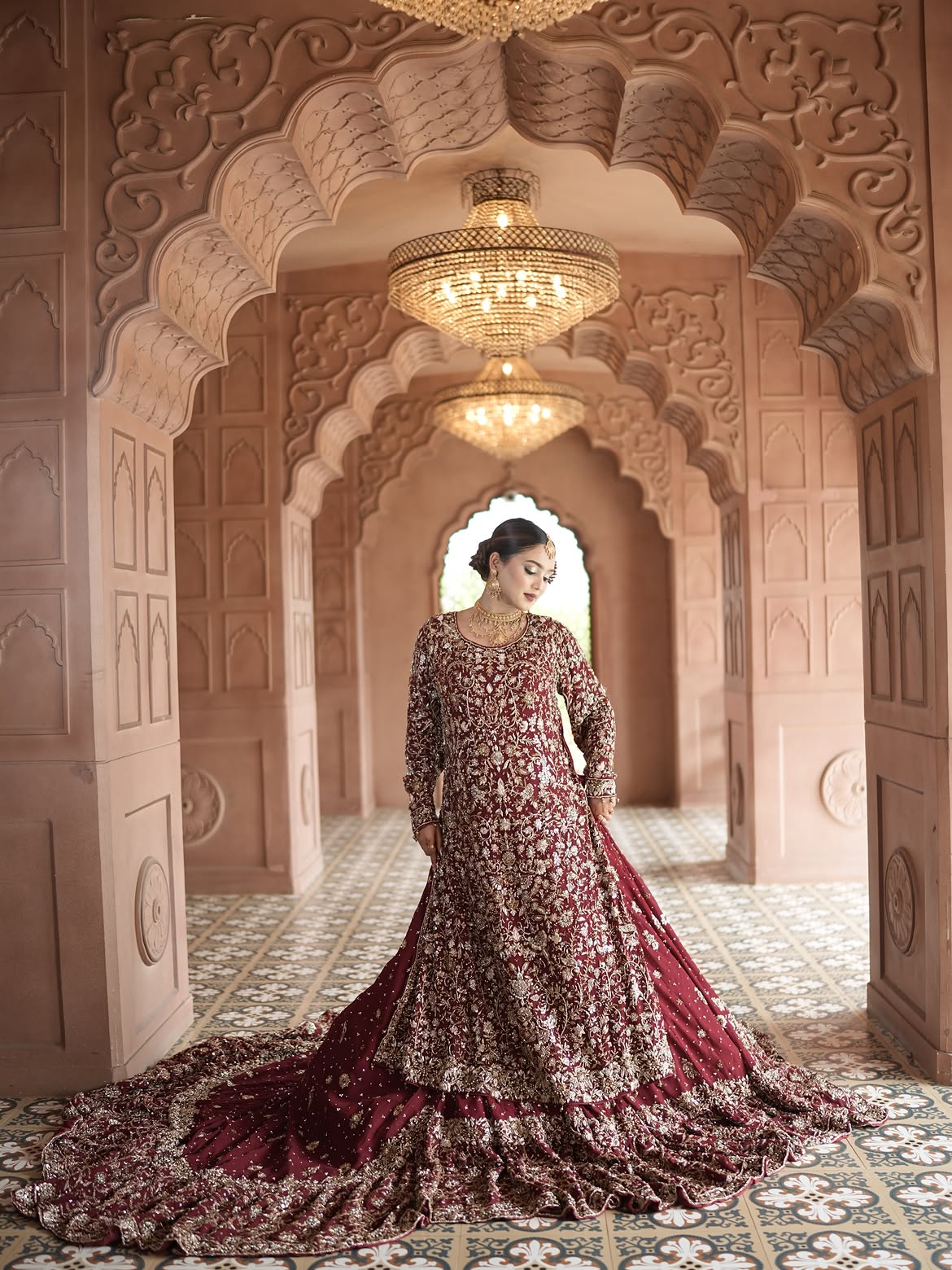 RED FLOOR BRIDAL LUXURY LEHENGA