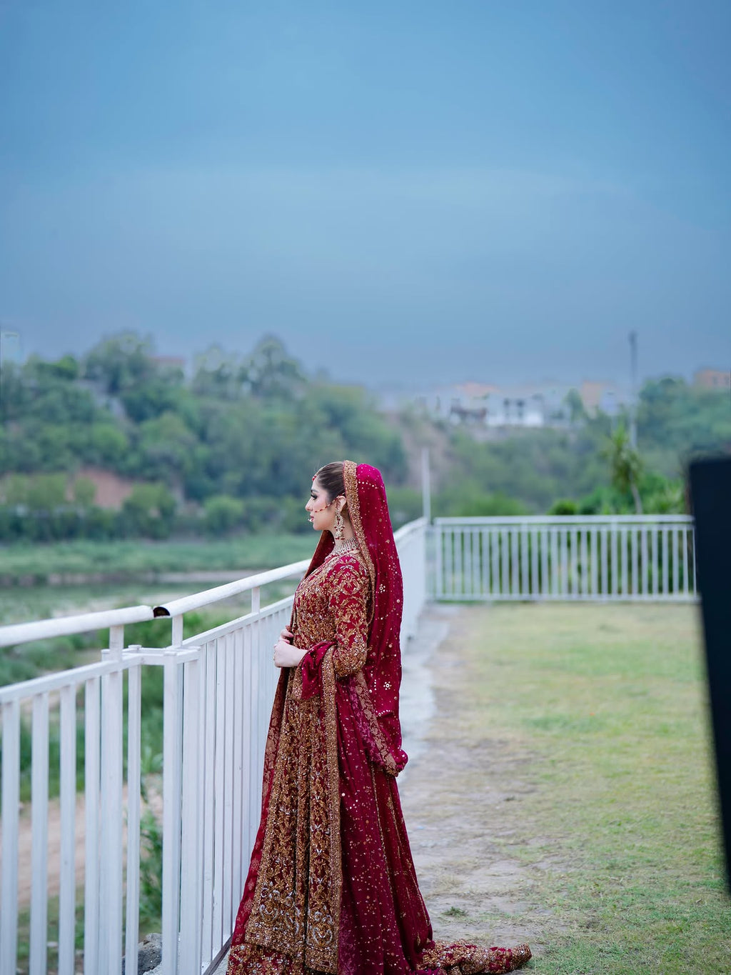 Crimson Red bridal lehenga