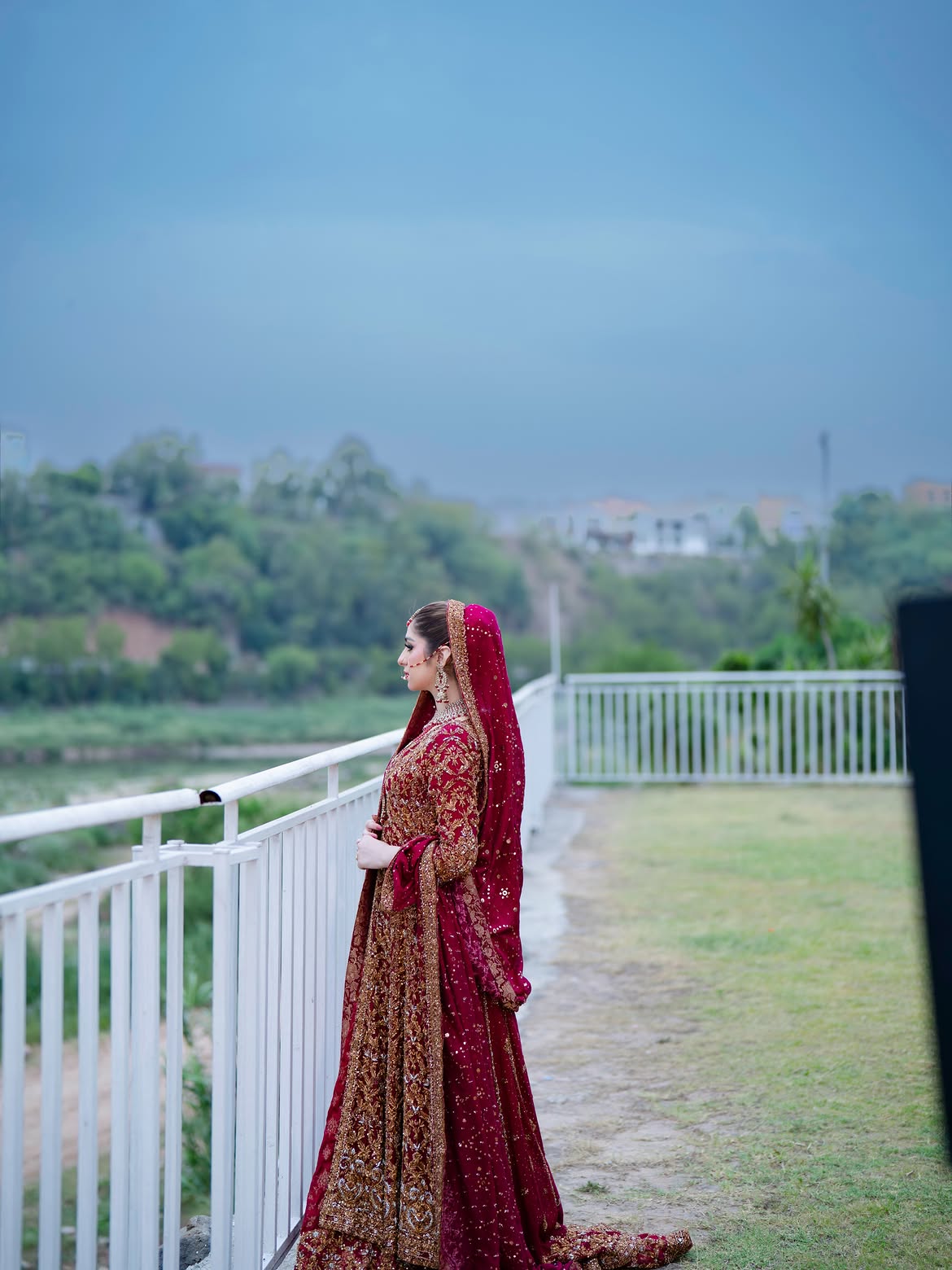 Crimson Red bridal lehenga