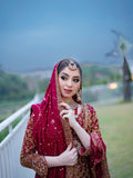 Crimson Red bridal lehenga