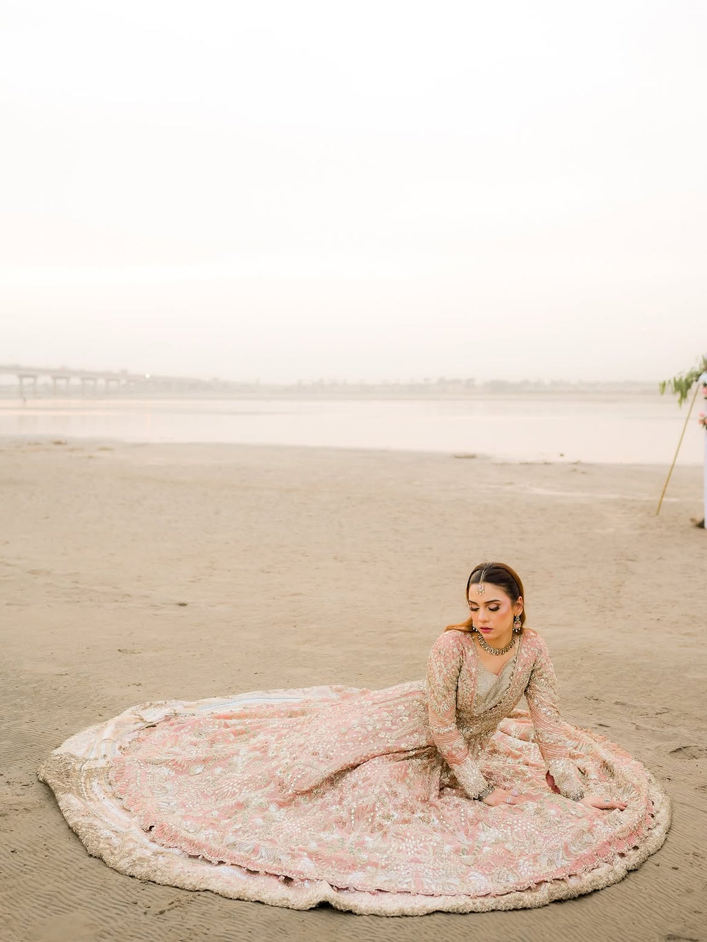 Creamy bridal maxi