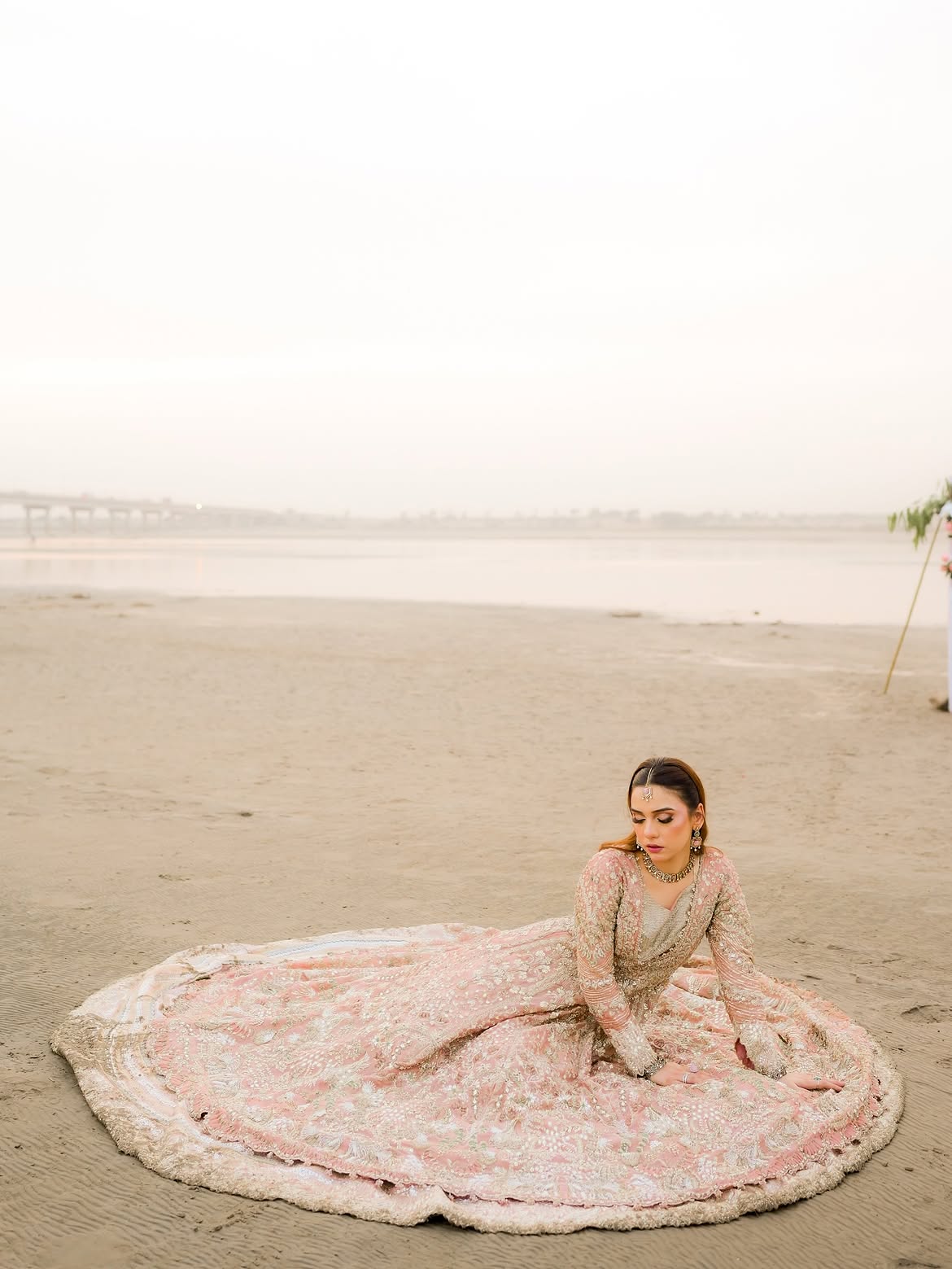 Creamy bridal maxi