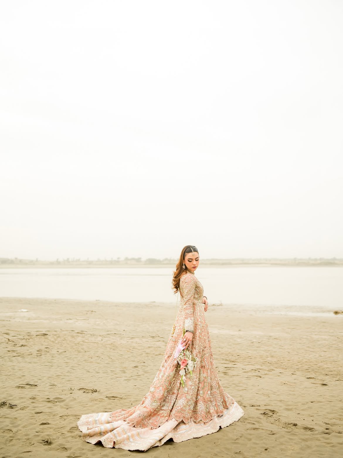 Creamy bridal maxi