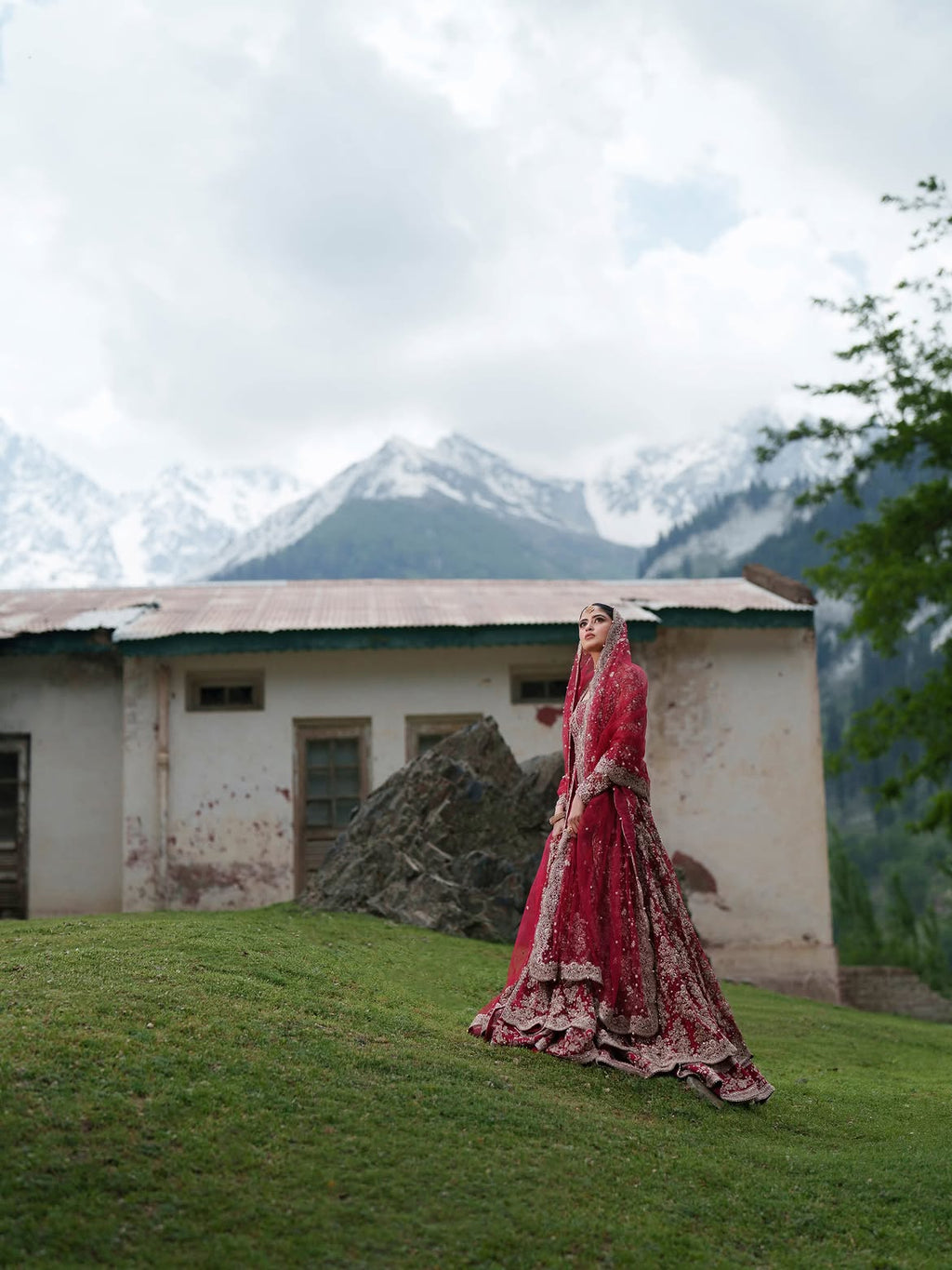 CRIMSON RED BRIDAL LEHENGA