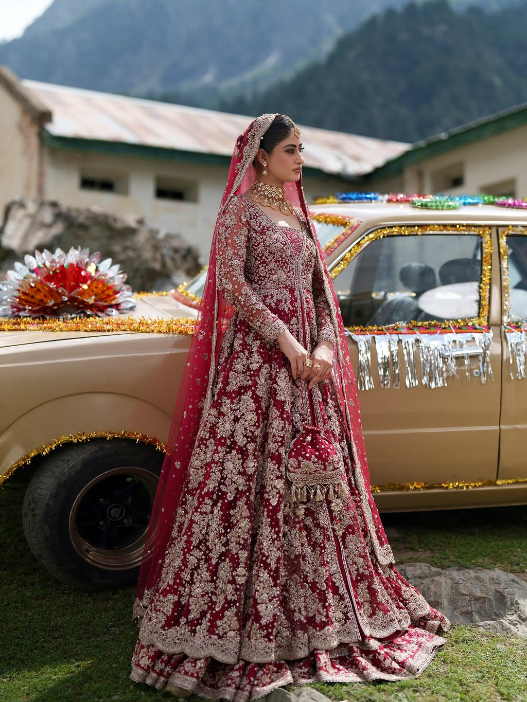 RICH RED BRIDAL LEHENGA