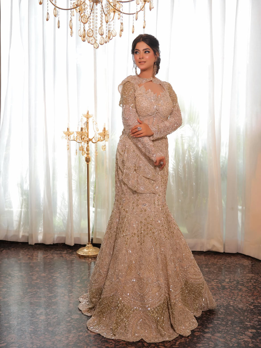 cocktail bridal lehenga