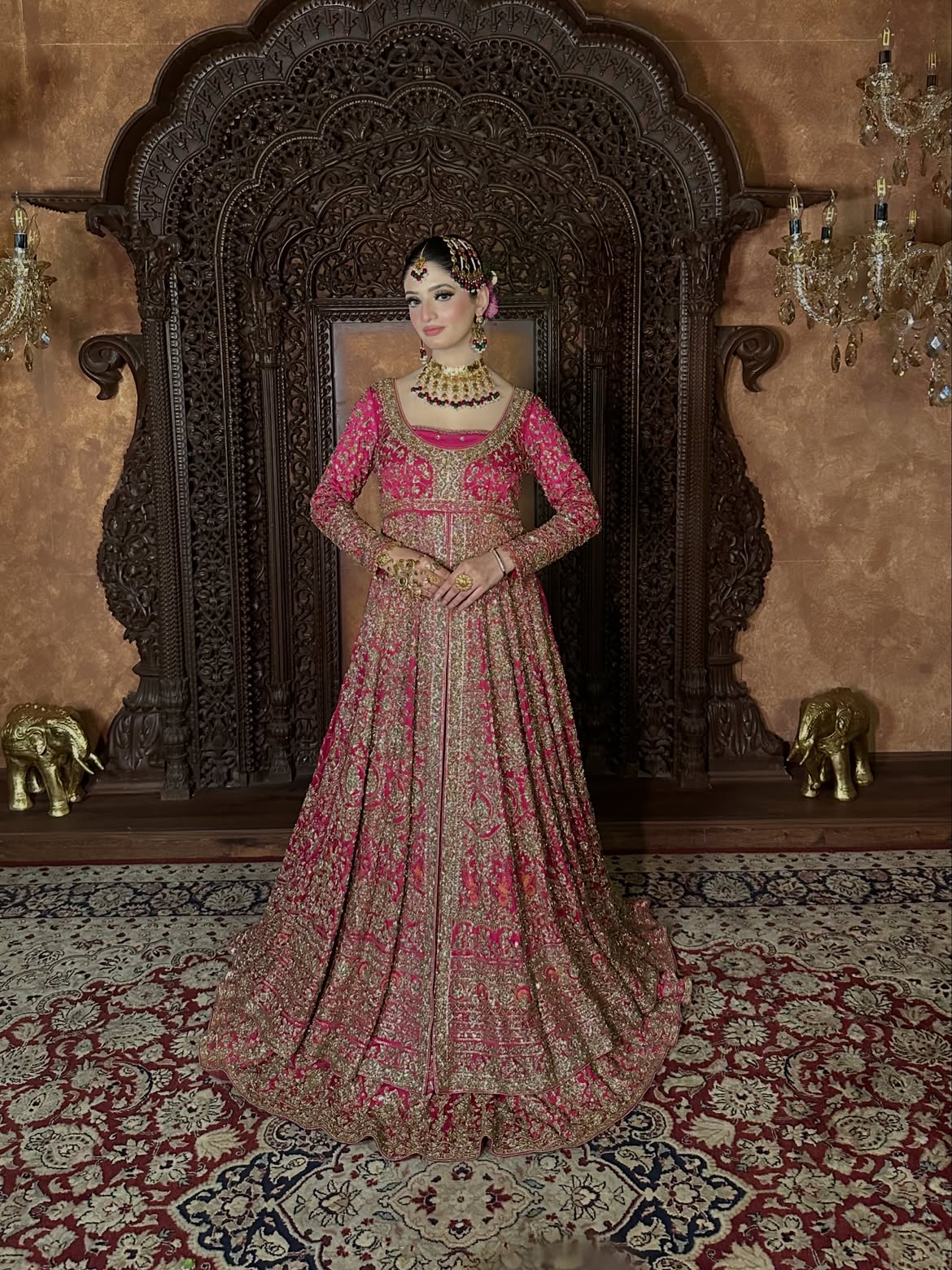 DABKA-TILLA WORK BRIDAL LEHENGA MAXI