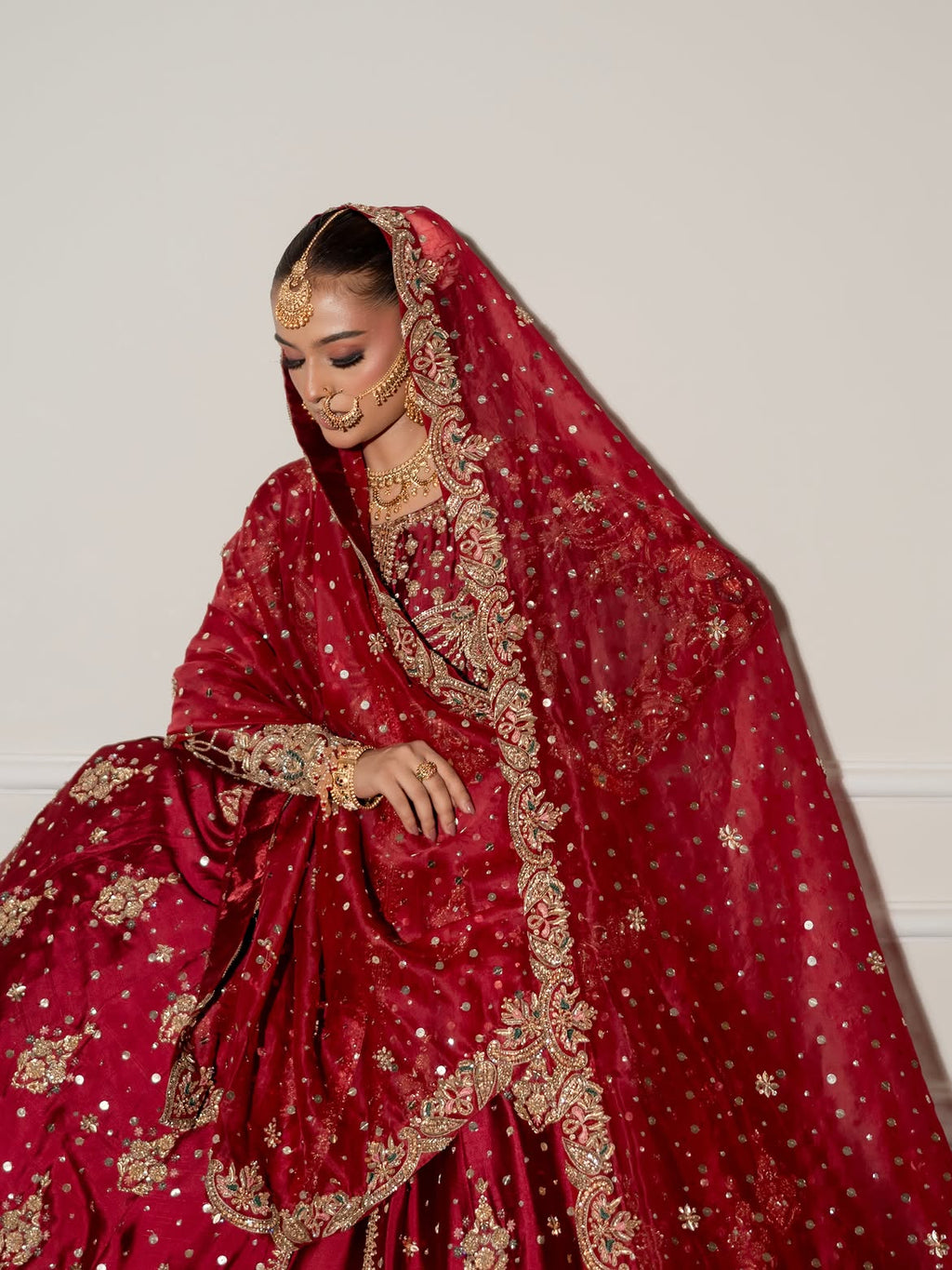 RED BRIDAL LEHENGA