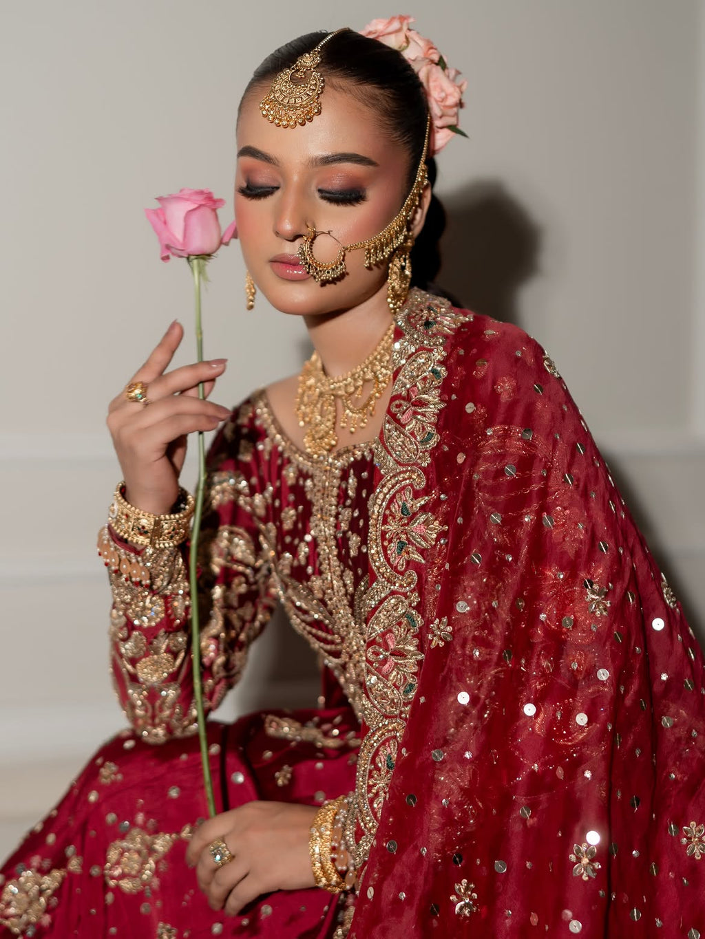 RED BRIDAL LEHENGA