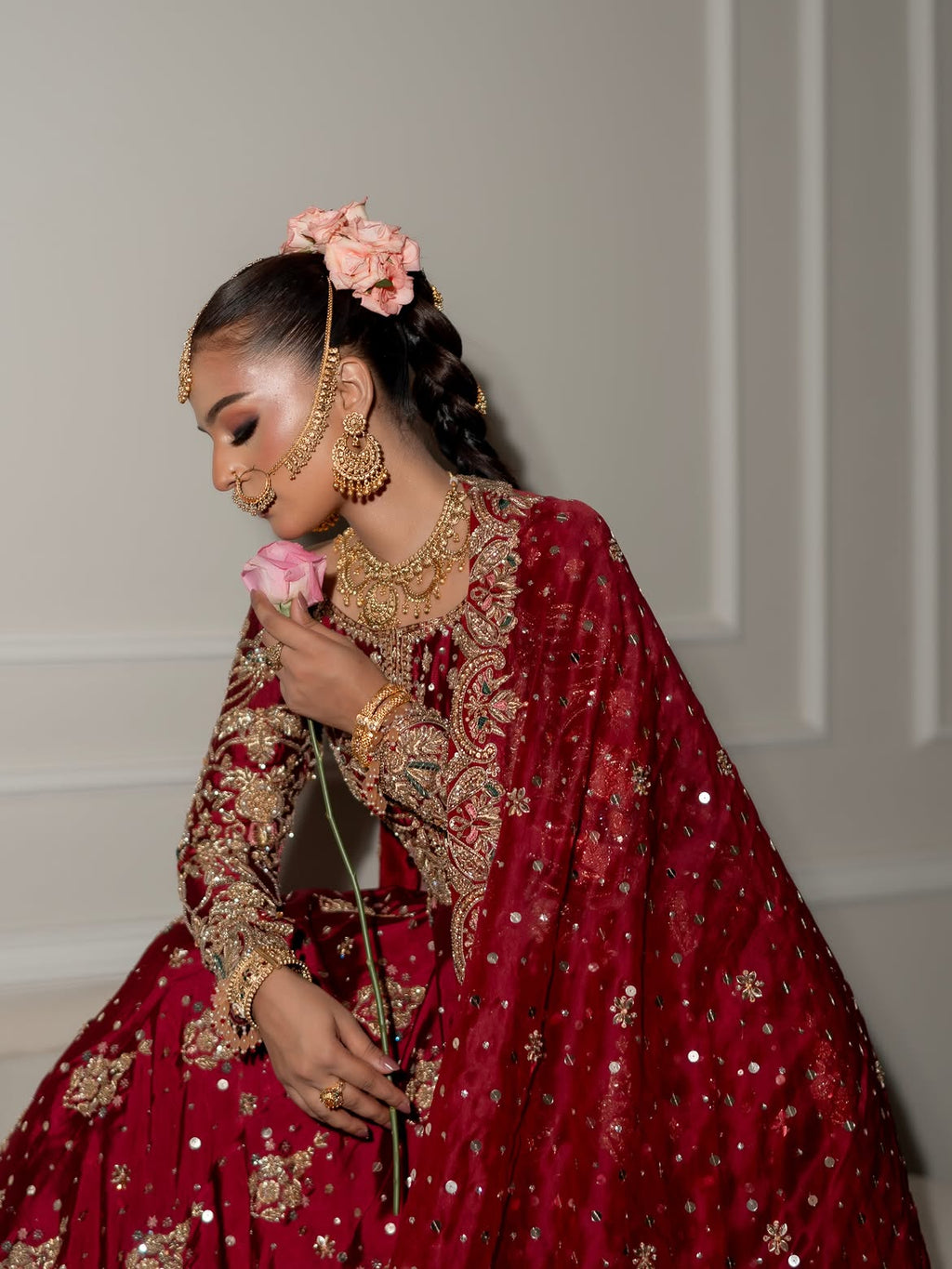 RED BRIDAL LEHENGA
