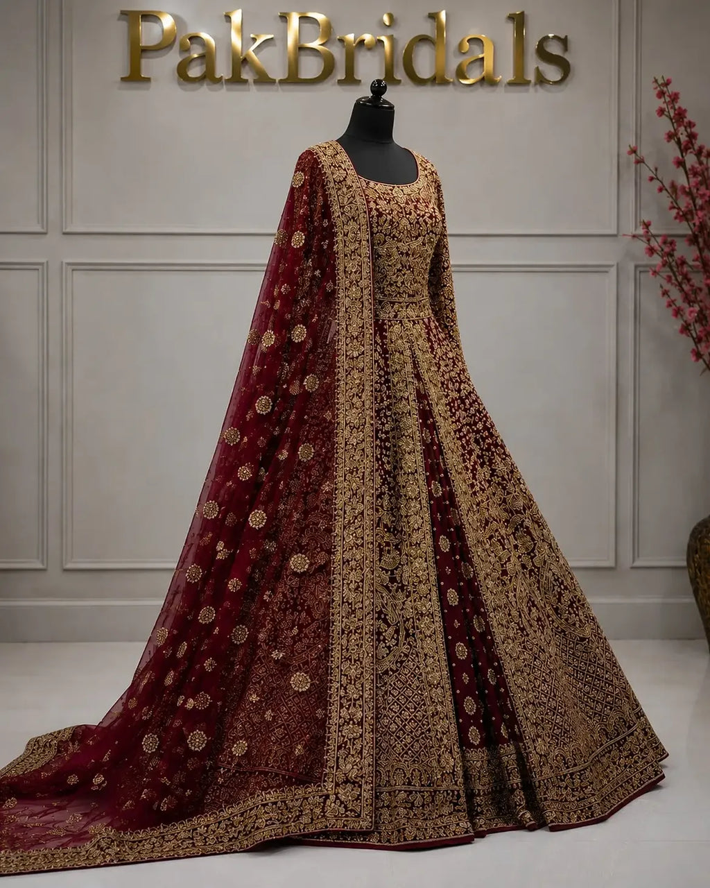 red bridal lehenga