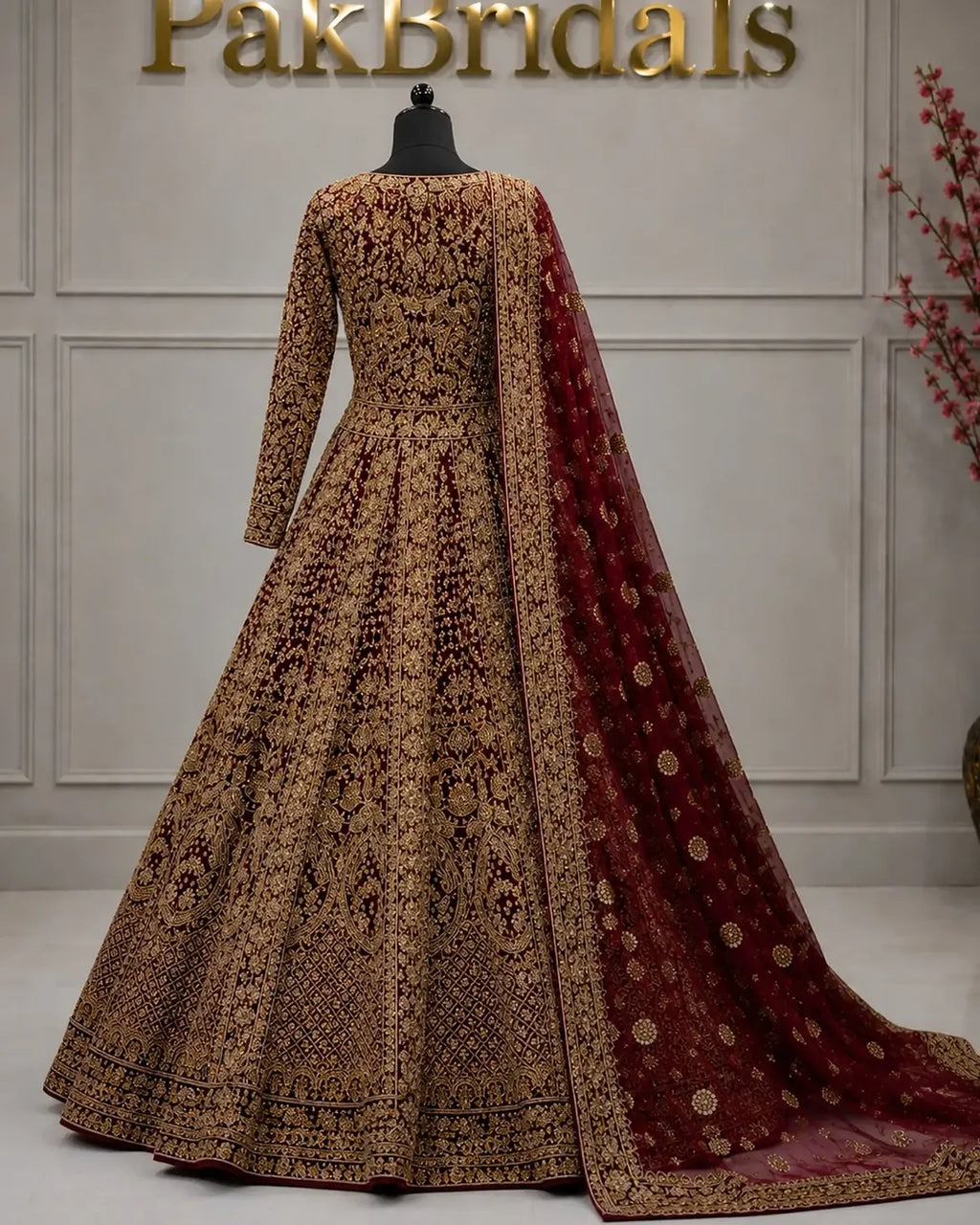 red bridal lehenga