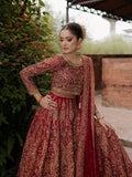 DEEP CRIMSON RED LEHENGA