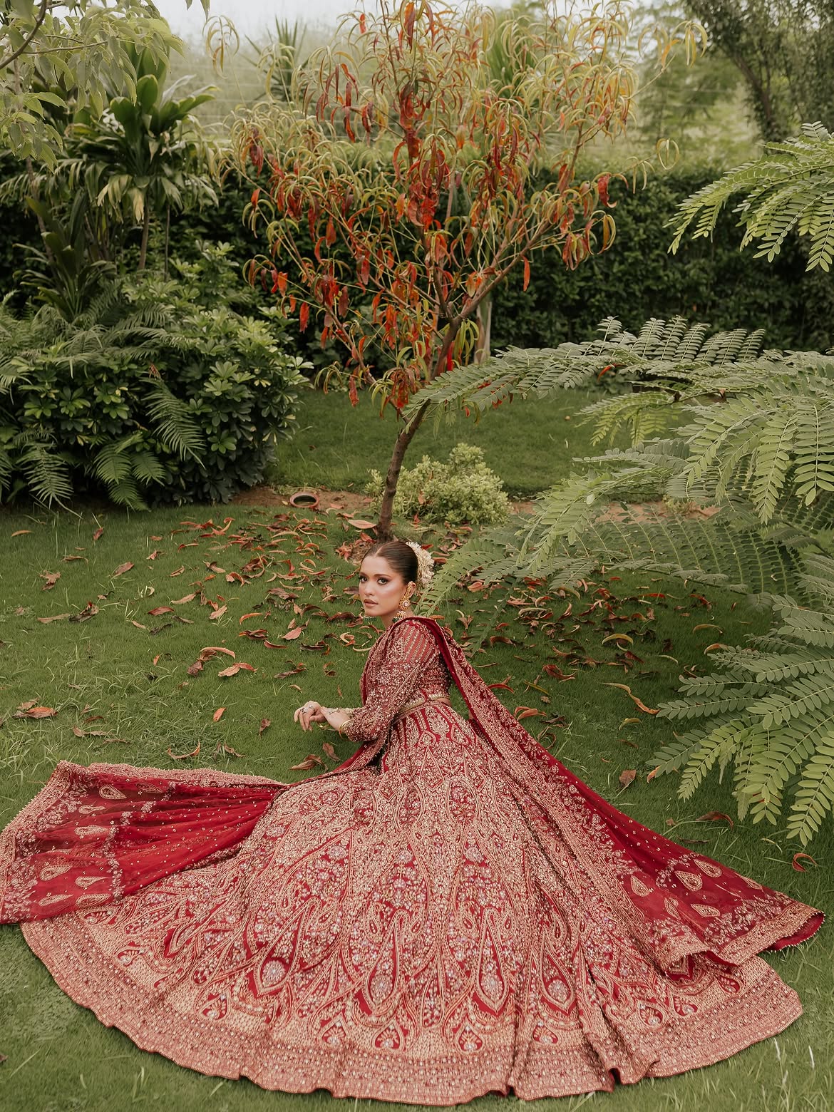 DEEP CRIMSON RED LEHENGA