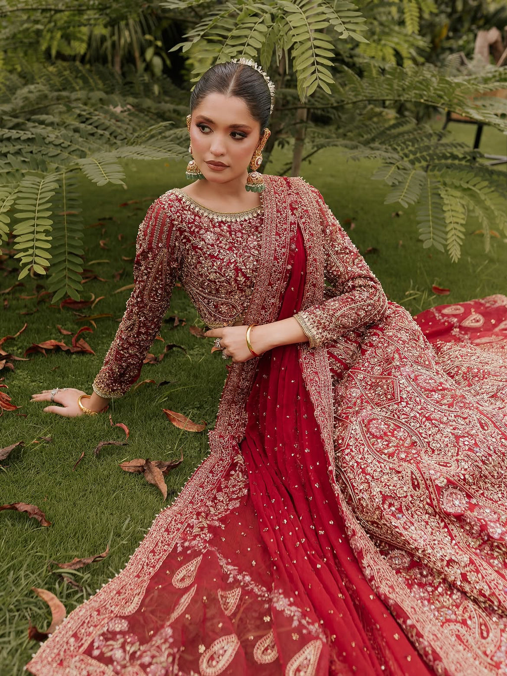 DEEP CRIMSON RED LEHENGA