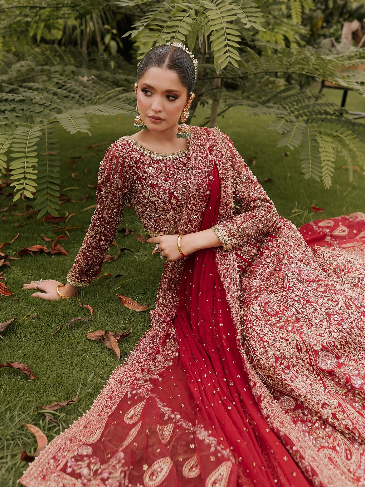 DEEP CRIMSON RED LEHENGA