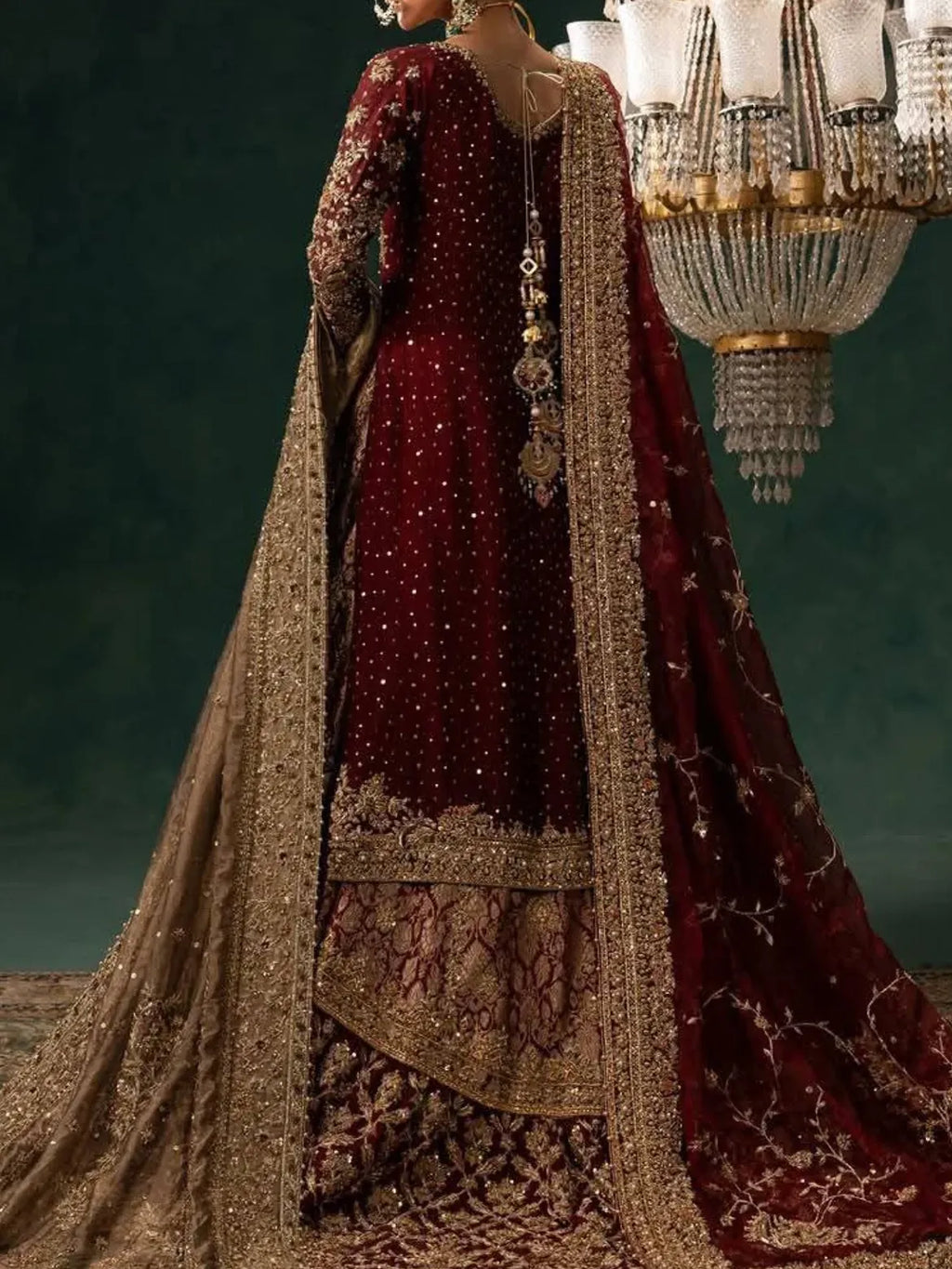 Bridal lehenga kurta set in red