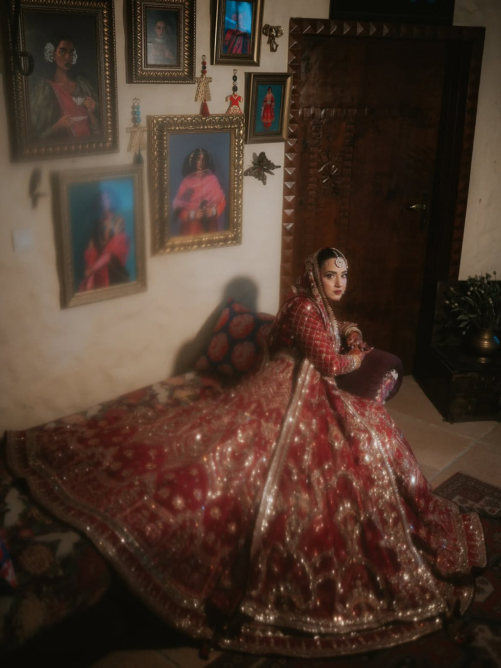RED BRIDAL LEHENGA