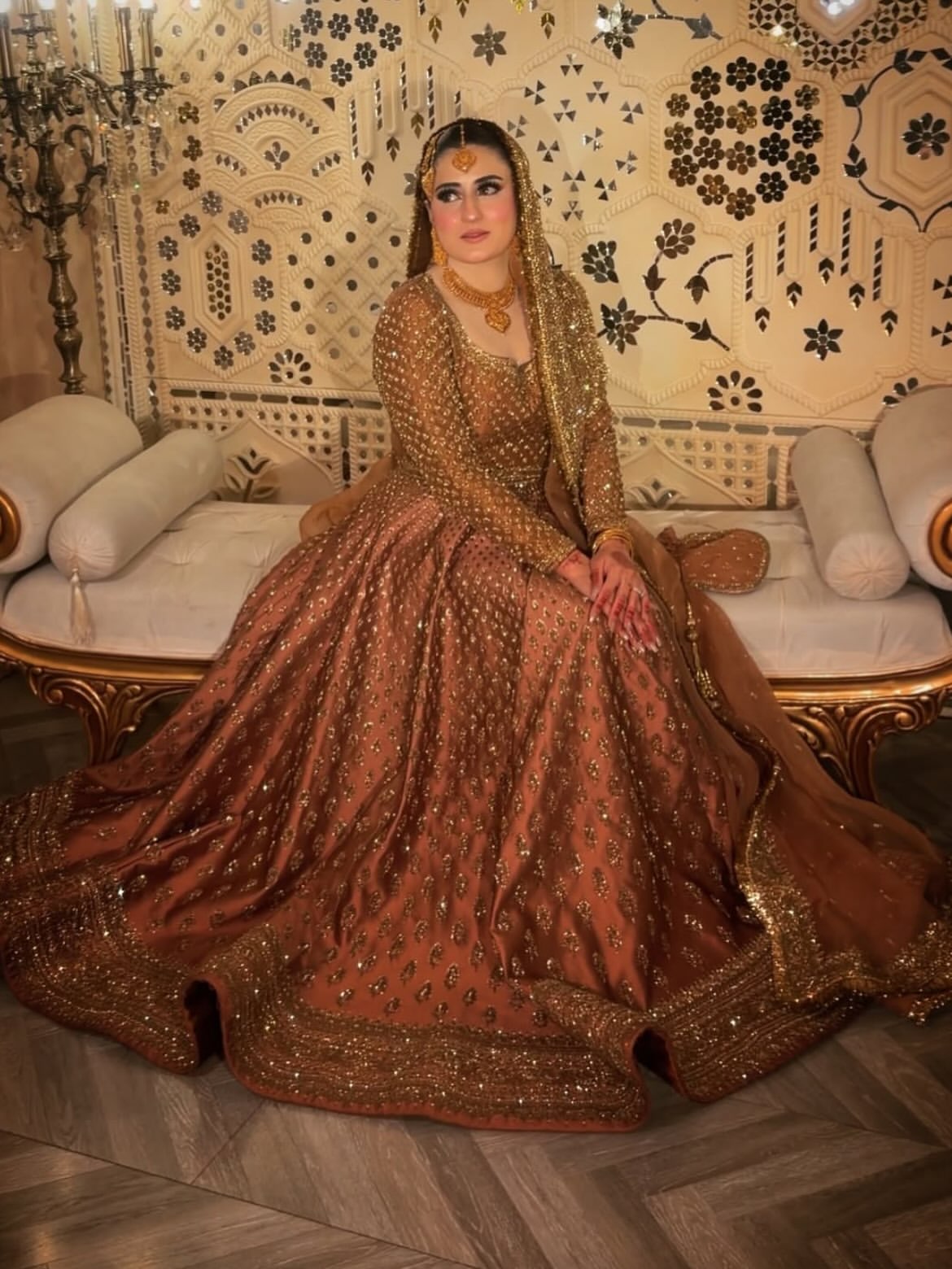 GOLD ZARDORI BRIDAL LEHENGA