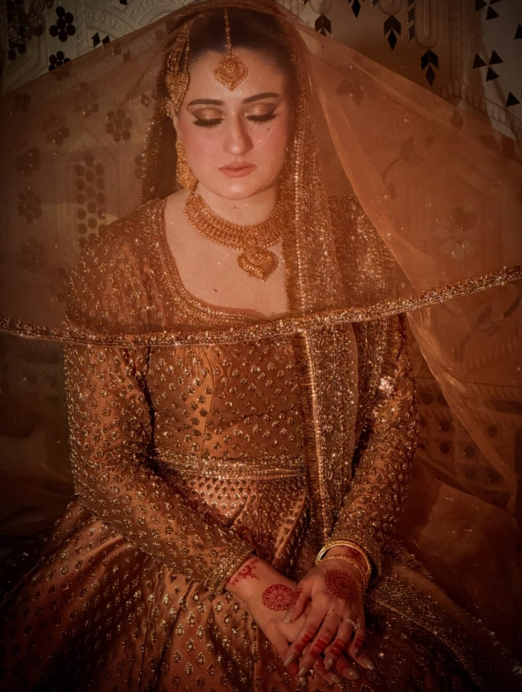 GOLD ZARDORI BRIDAL LEHENGA