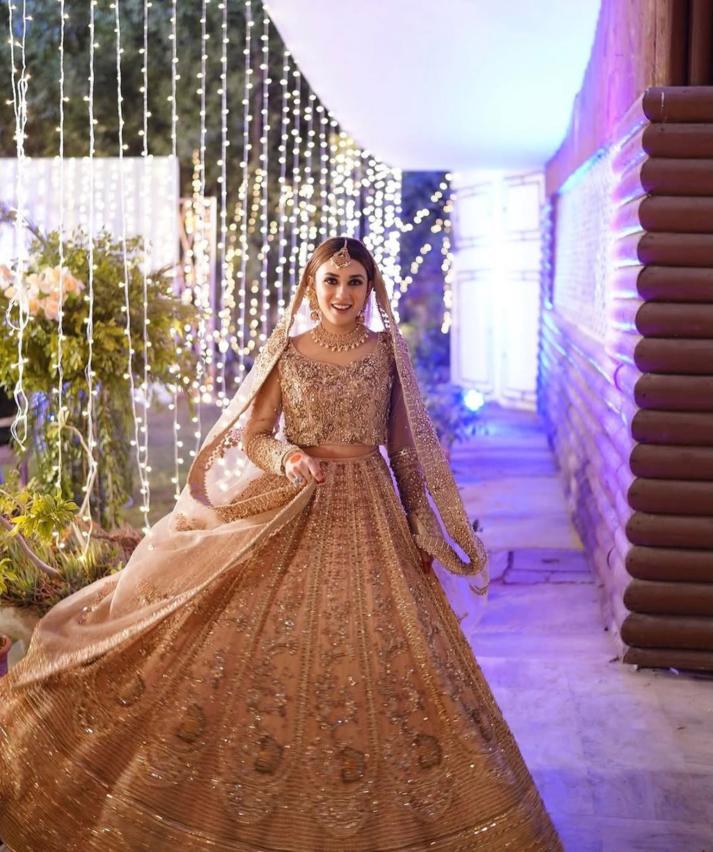 PEACH BRIDAL LEHENGA