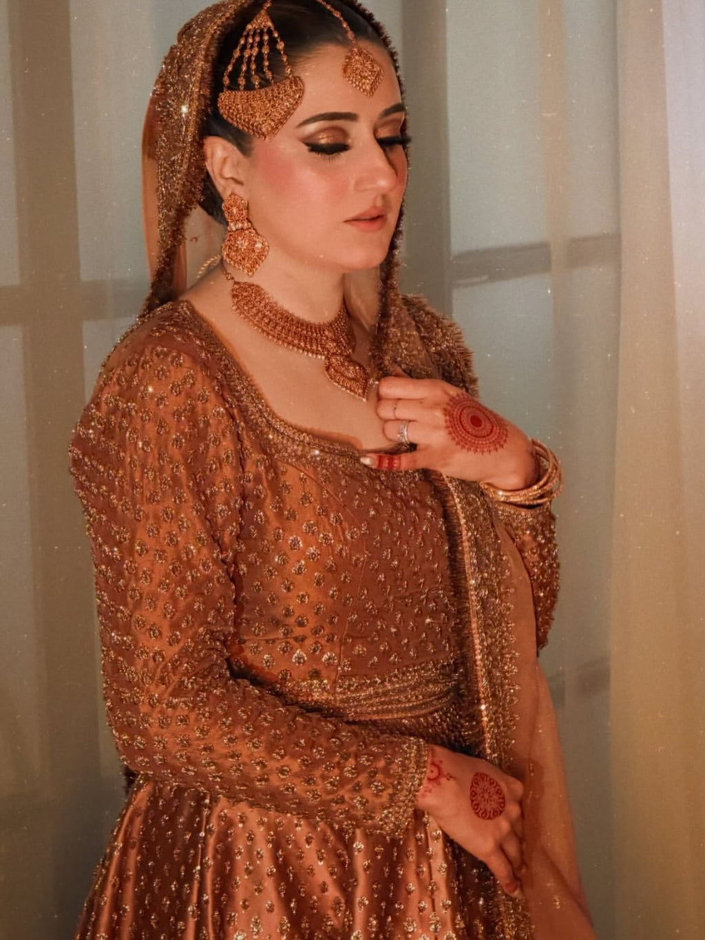GOLD ZARDORI BRIDAL LEHENGA