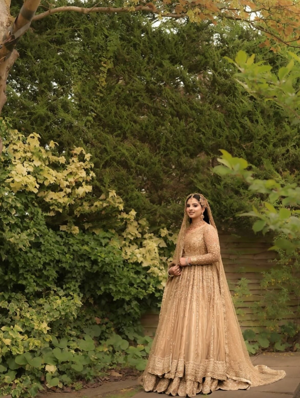 double length bridal pishwas