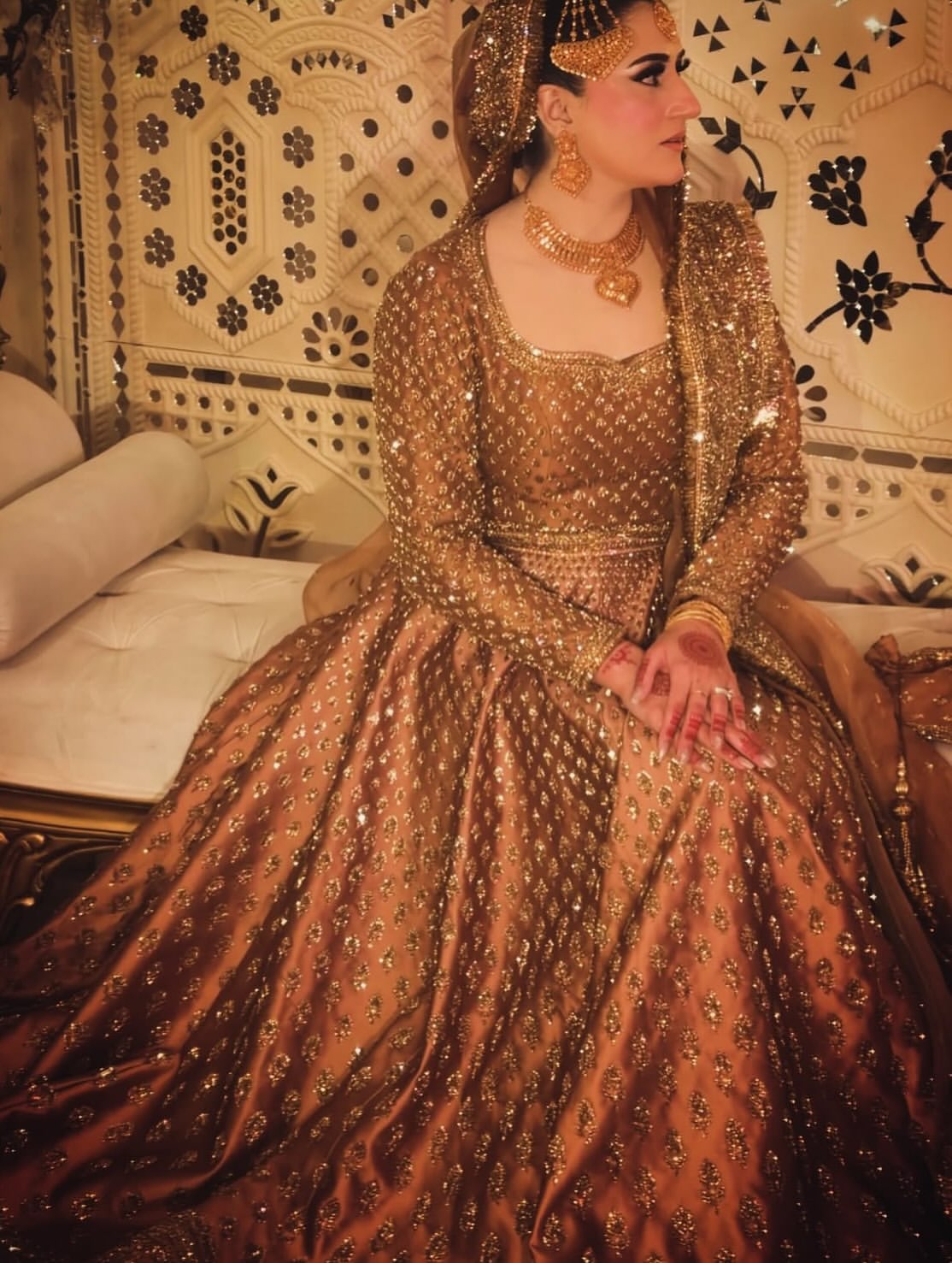 GOLD ZARDORI BRIDAL LEHENGA