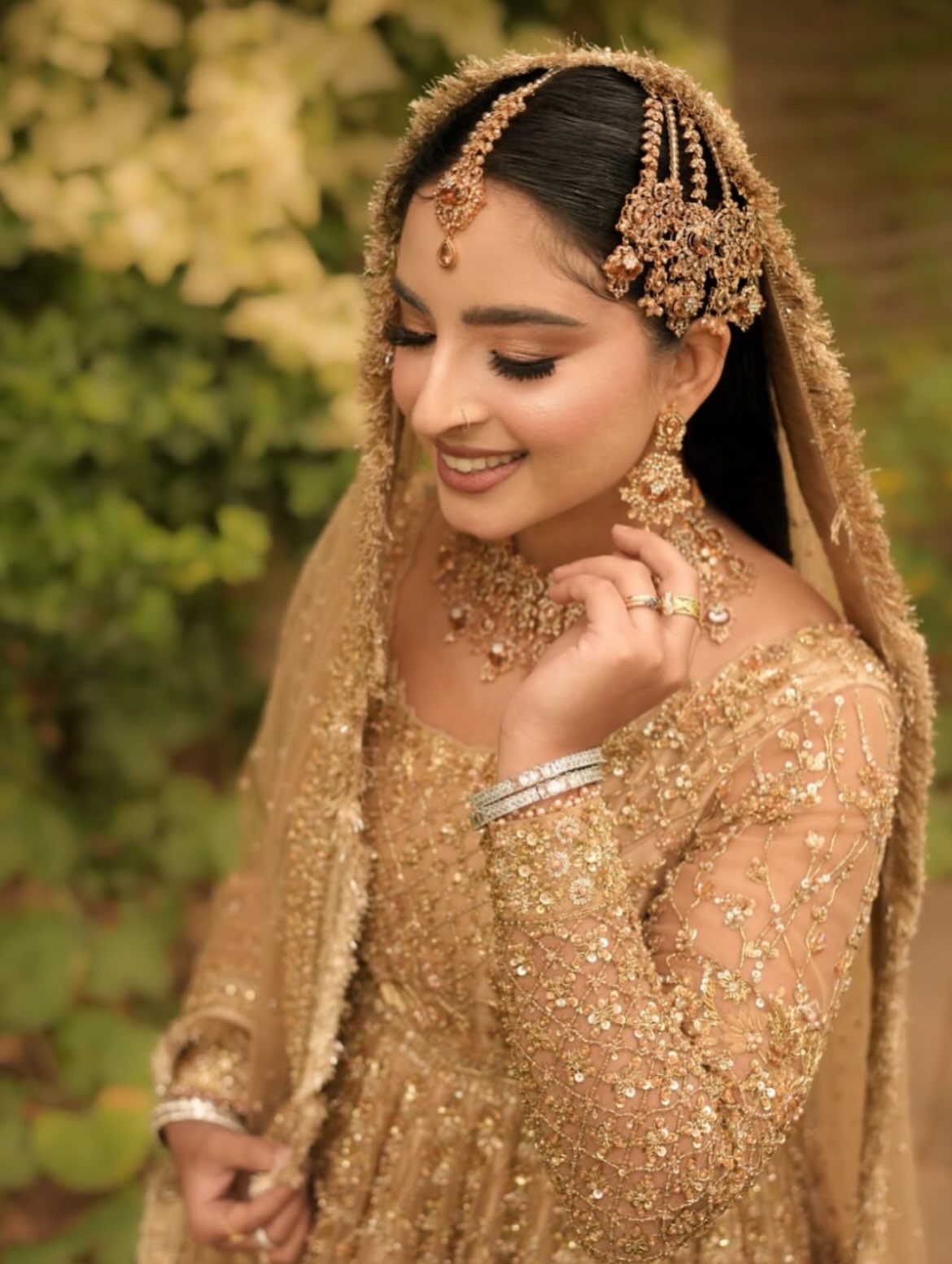double length bridal pishwas