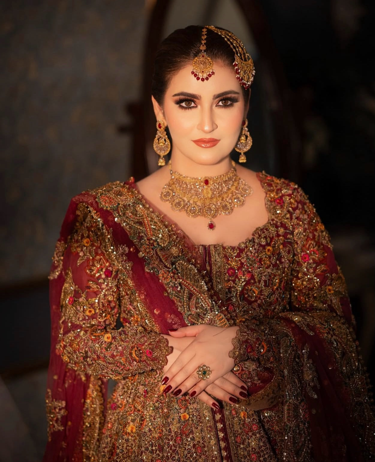 RUBY RED ULTRA LAVISH BRIDAL LEHENGA