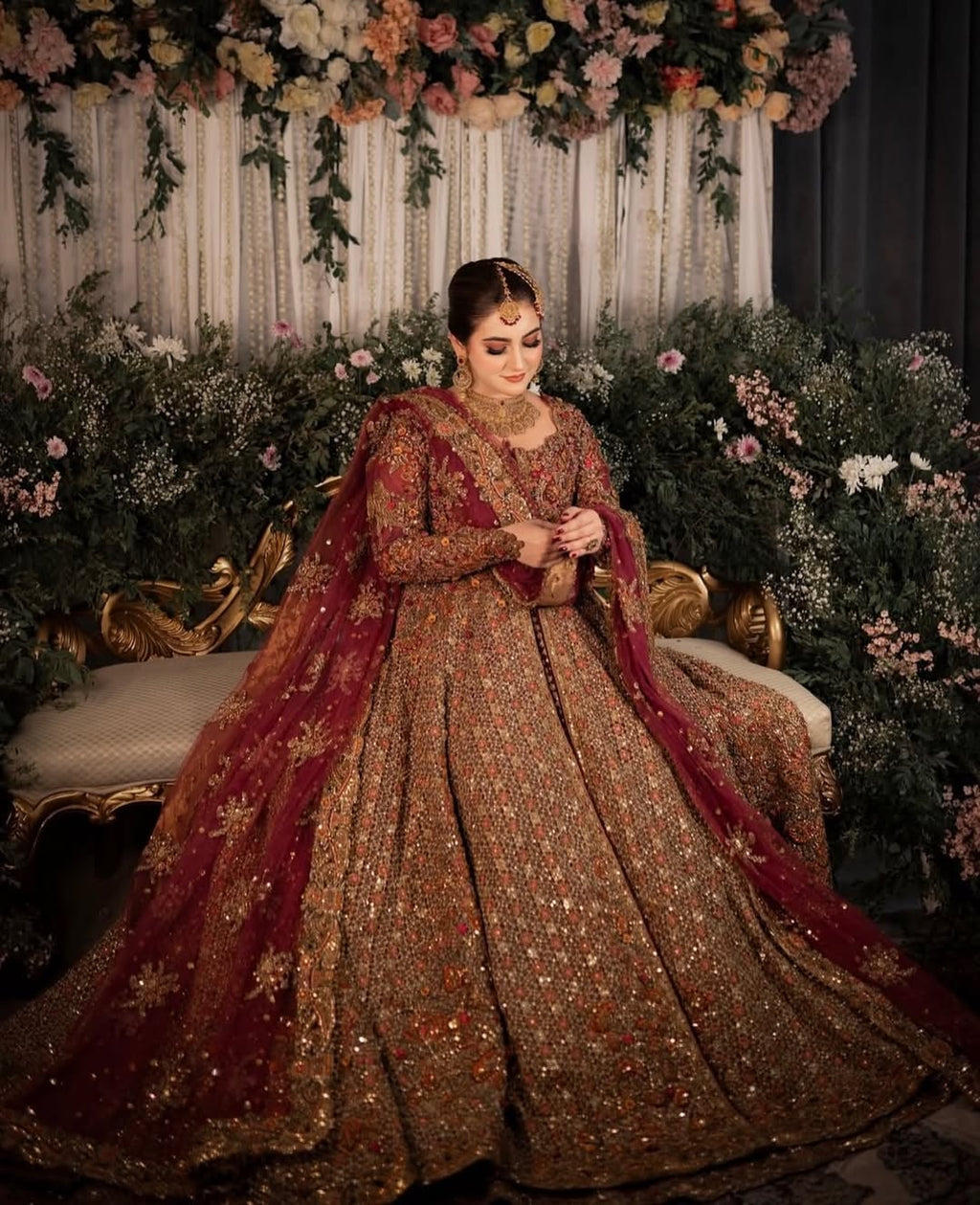 RUBY RED ULTRA LAVISH BRIDAL LEHENGA