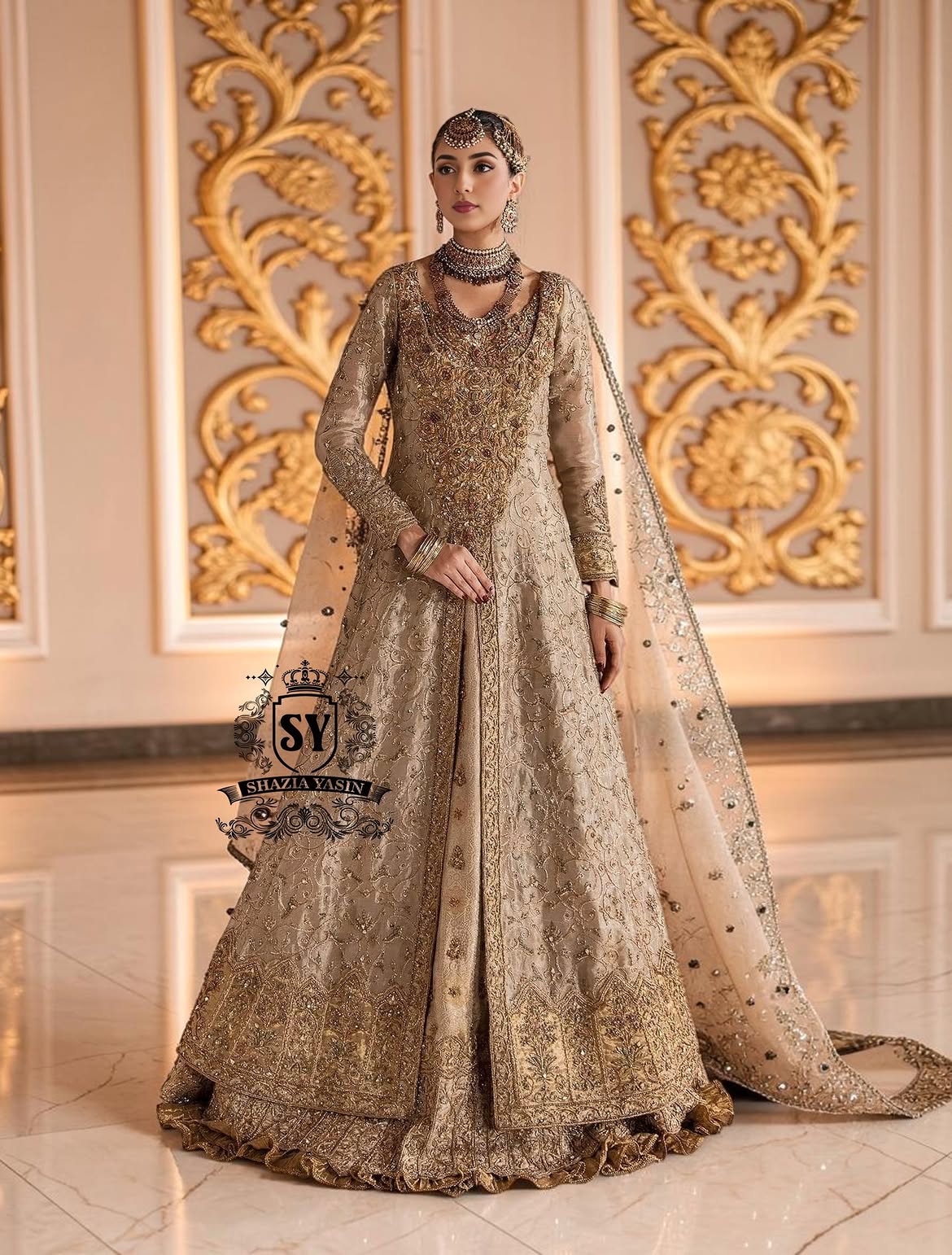 Anarkali jacket pishwas