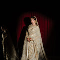 Ivory-gold bridal sarree