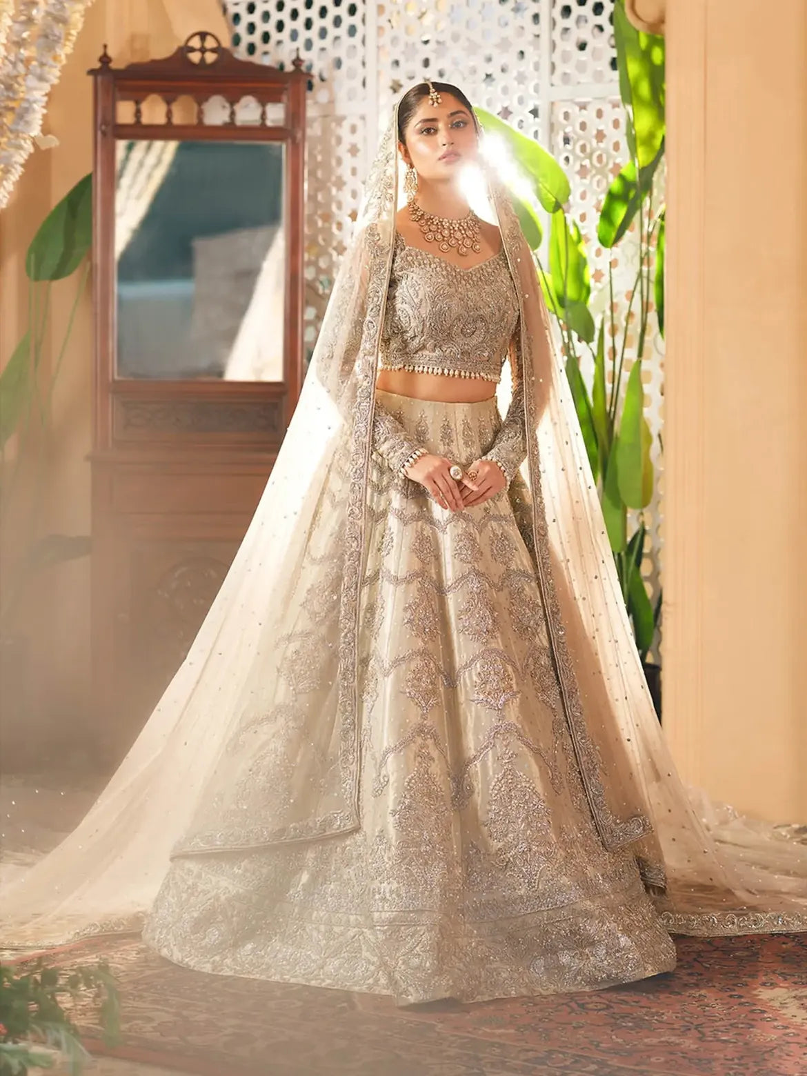 IVORY BRIDAL LEHENGA CHOLI
