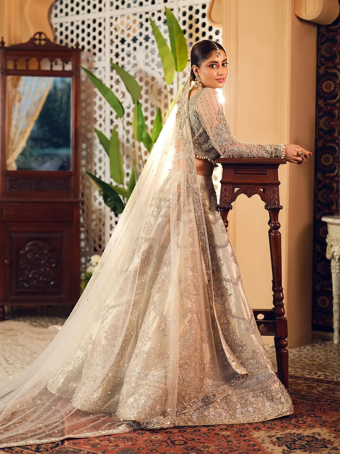 IVORY BRIDAL LEHENGA CHOLI