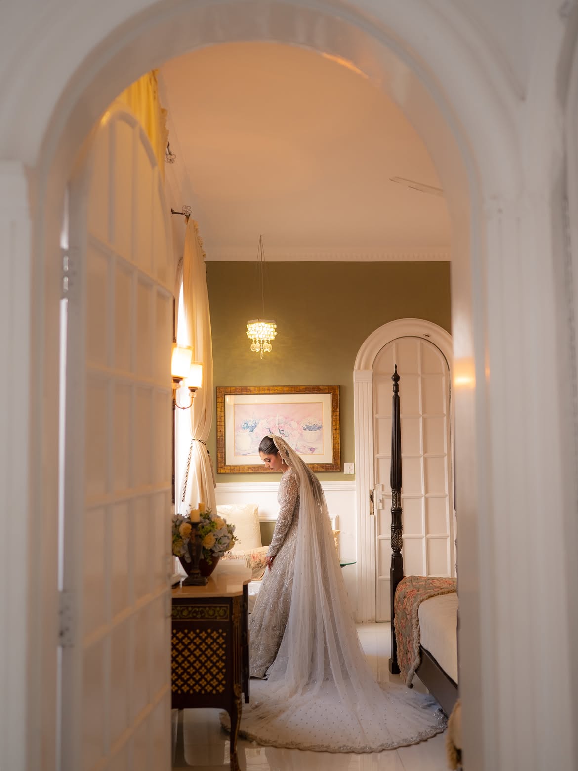 BRIDAL FLARED SILVER GOWN
