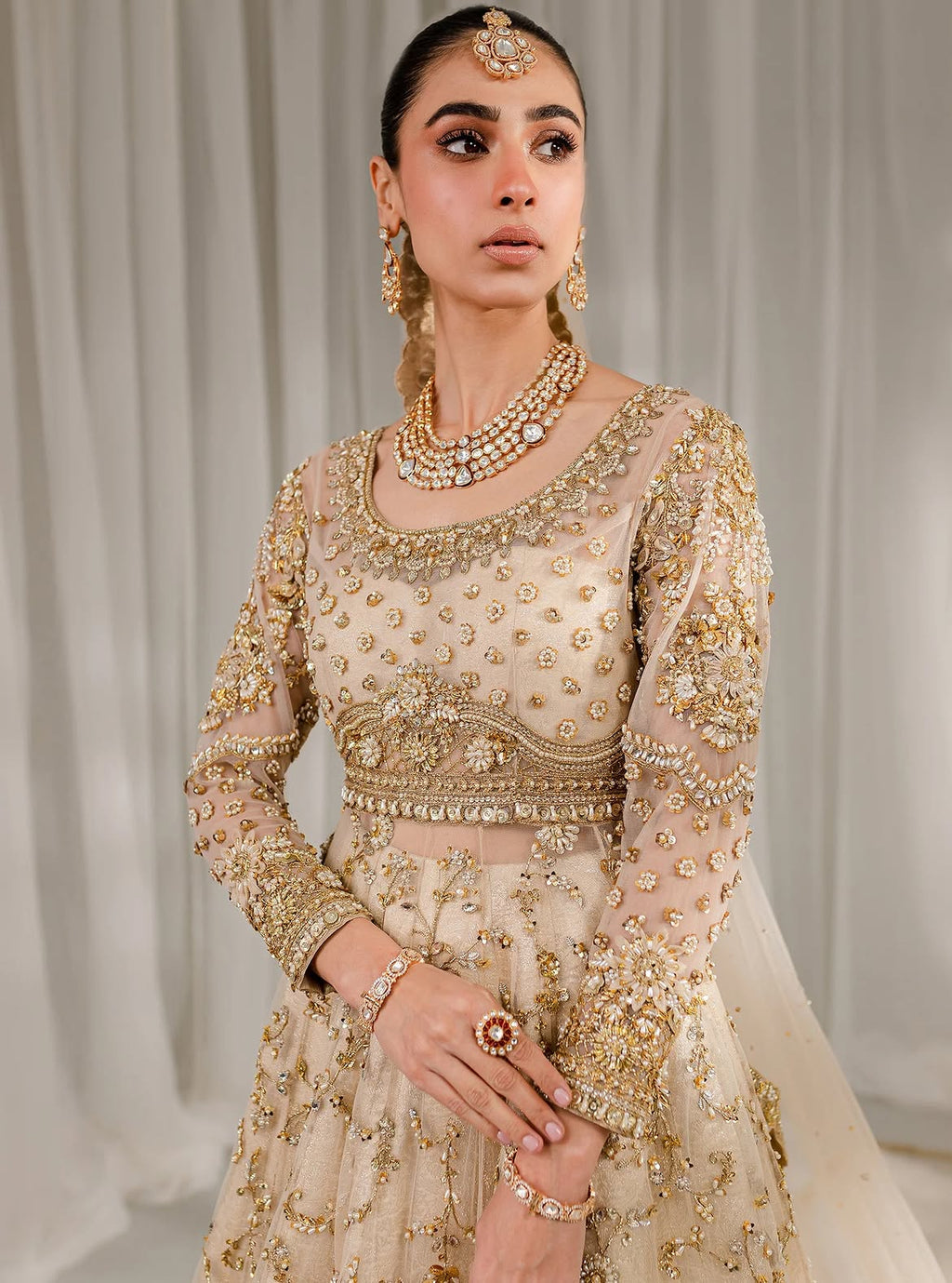 gold bridal wear