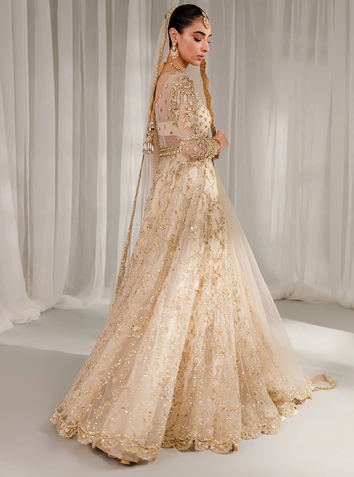gold bridal wear