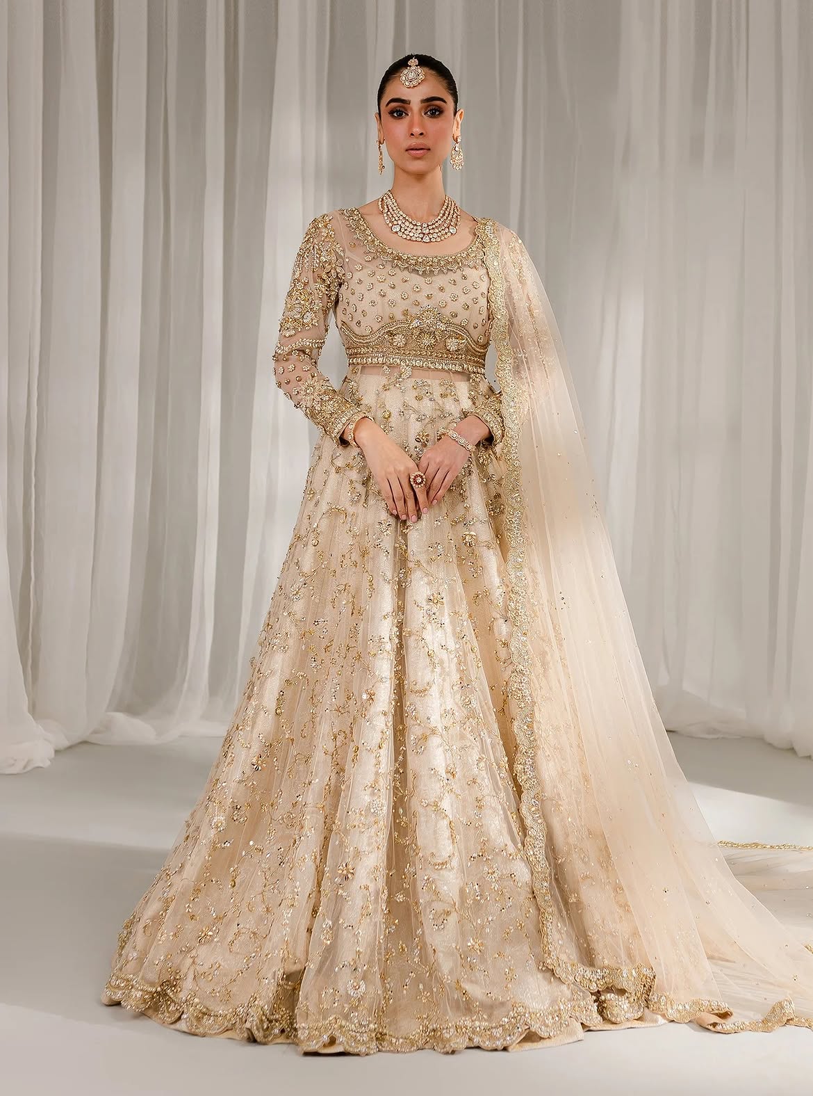 gold bridal wear