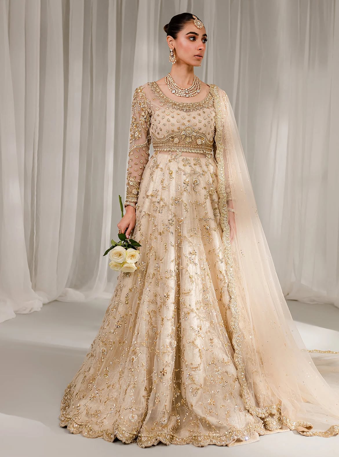 gold bridal wear