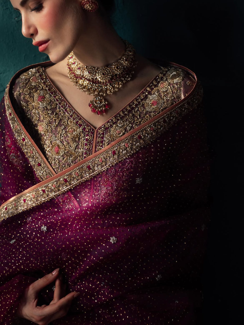 BRIDAL OPEN FRONT SHIRT SET
