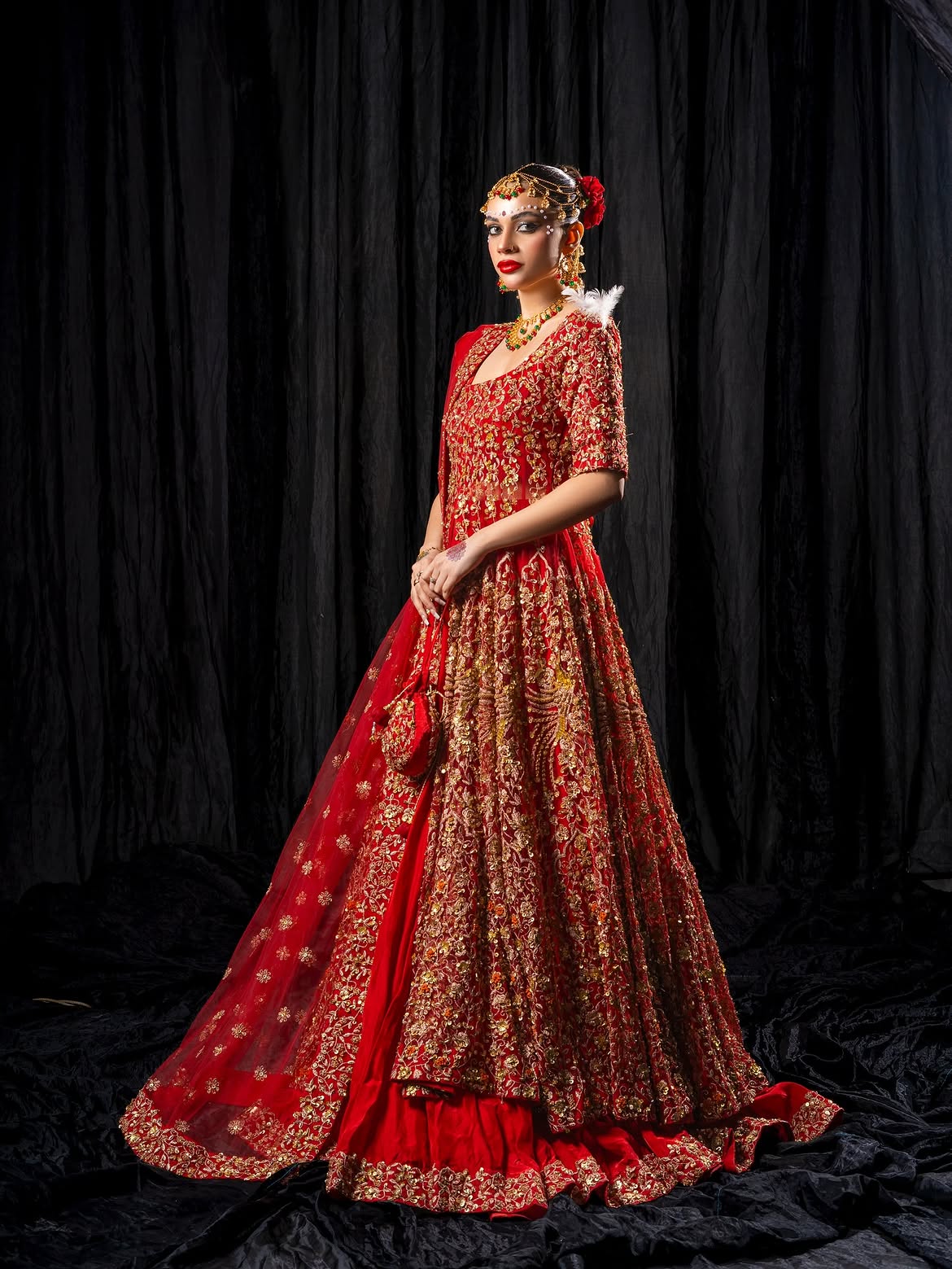 Red Lehenga