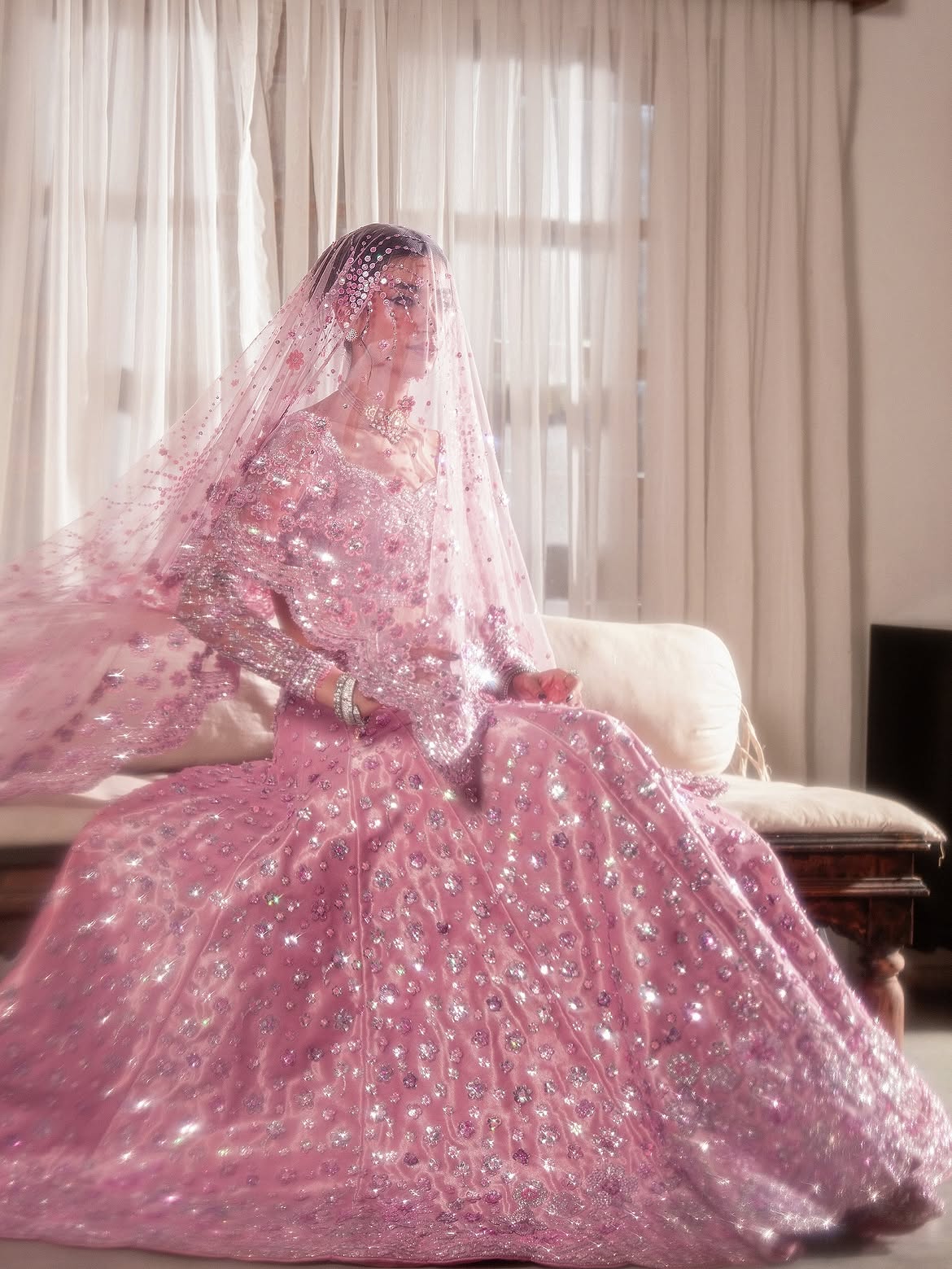 Enchanting blush pink lehenga
