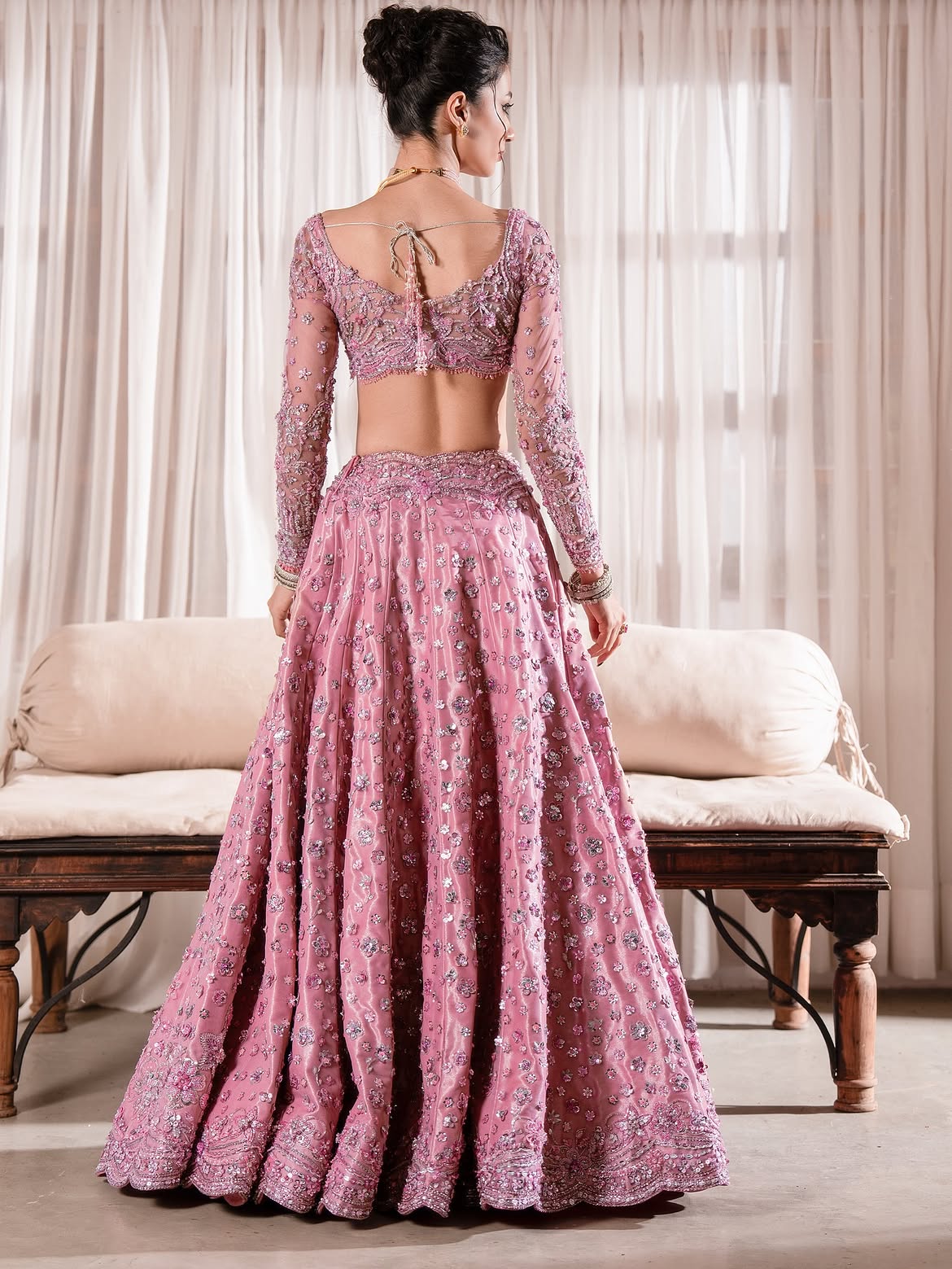 Enchanting blush pink lehenga
