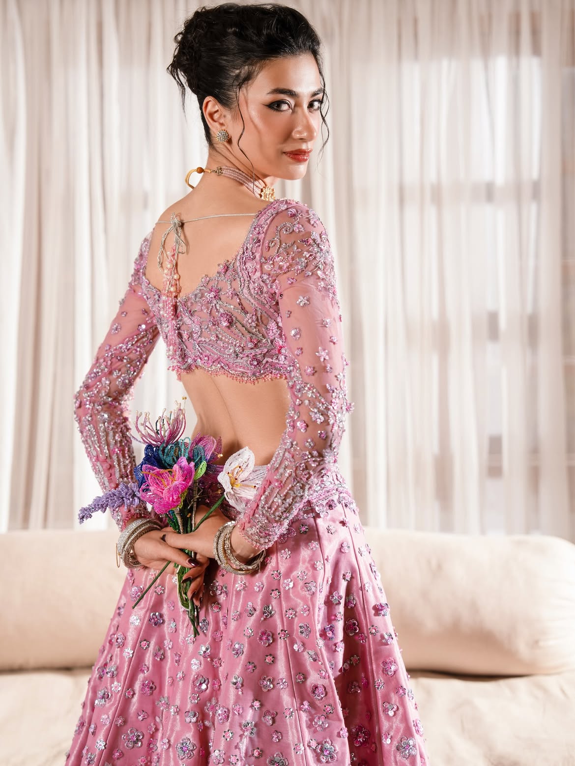 Enchanting blush pink lehenga