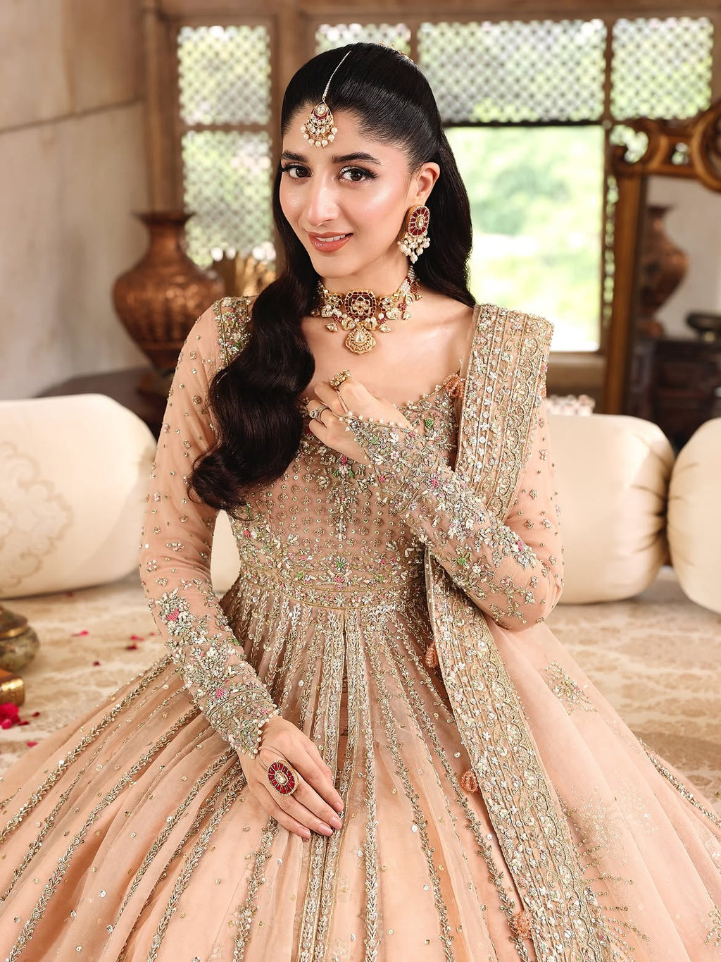 Peach Bridal maxi